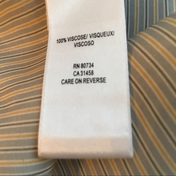 BCBG Sleeveless Blouse Gray Yellow Sz XS - Picture 7 of 8